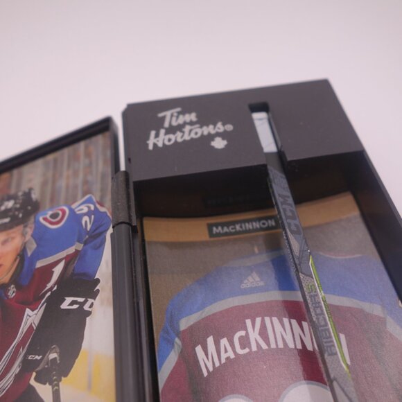 Tim Hortons Nathan MacKinnon Frameworth Sports Marketing Mini Stick with Box - Picture 4 of 16